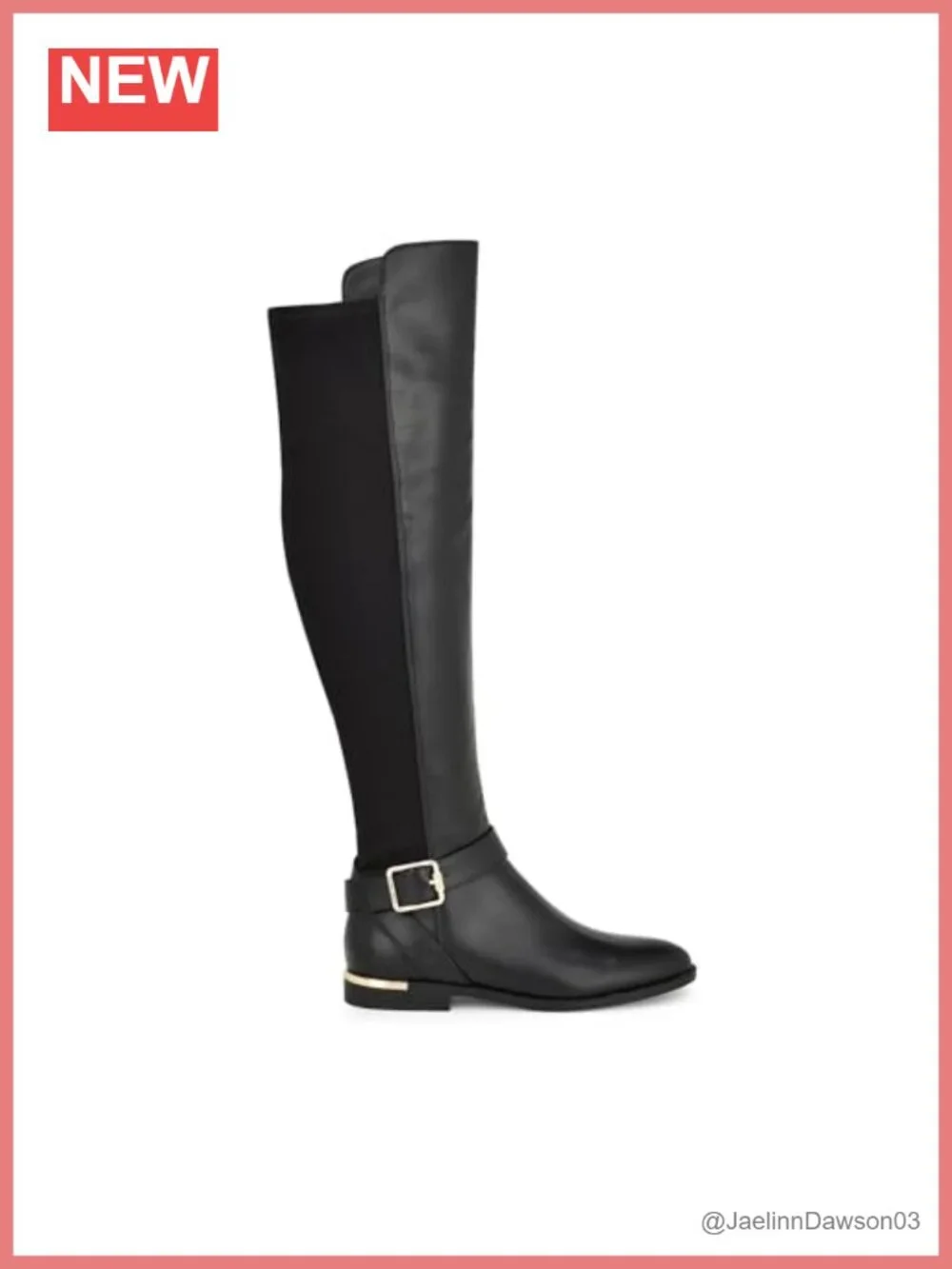 Nine West Over-the-Knee Equestrian Boots Faux Leather Zip Round Toe